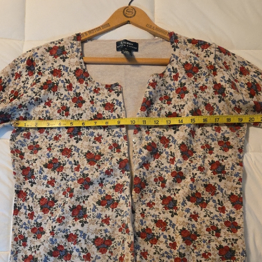Lauren Ralph Lauren Floral Cardigan And Tank Top - Picture 4 of 7